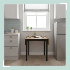 Relaxdays Klapptisch 120 x 76 x 78 cm braun/schwarz