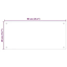 vidaXL Küchenrückwand Schwarz 90x40 cm Hartglas