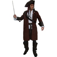 MAYLYNN 12104 - Piratenkostüm Kostüm Pirat Jack mit Hut und Zubehör Faschingskostüm Herren Größe L