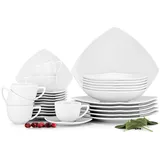 konsimo® Konsimo Carlina Kombiservice 30-tlg. quadratisch weiß