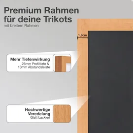 K-Möbel Trikot Rahmen Holz Braun 70x100 cm 3er Set