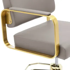 Physa Friseurstuhl mit Fußstütze 490 650 mm 200 kg Beige / Goldfarben - Friseurstühle physa