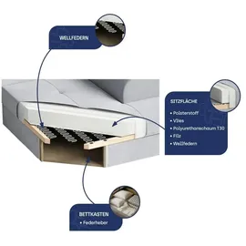 masseno Eckcouch Polyester 3-Sitzer Grün