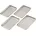 Enders Serviertablett Set 4-teilig Edelstahl Silber/Weiß