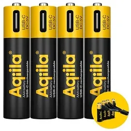 aqiila AAA USB-C® Akku Li-Ion 600 mAh 1.5 V 4 Stück,