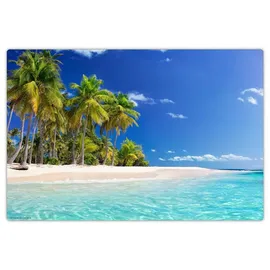 cover-your-desk Schreibtischunterlage für Kinder und Erwachsene Palmen am Meer, aus hochwertigem Vinyl , 60 x 40 cm