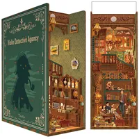 tonecheer Book Nook Kit 3D Holzpuzzle Booknooks DIY Modellbausätze Erwachsene zu