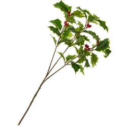 Kunstzweig Ilex Zweig mit Beeren, DPI, 40 cm grün