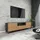 [en.casa] Torsby Lowboard 140 x 30 x 46 cm Anthrazit/Eiche-Optik Holzwerkstoff