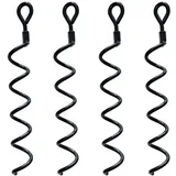 38,5 Cm Spiral-erdanker-set Für Hohe Leistung, Ideal Für Gartenhäuser Und Andere Konstruktionen. Perfekt Als Anbindepfosten Für Hunde, Zur Sicherung Von Tieren, Zelten, Markisen Und Gartenhäusern. 4er