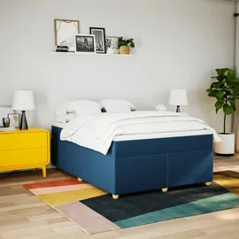 vidaXL Boxspringbett 140 x 200 cm Blau