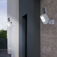 Wandleuchte Solarlampe Außenleuchte LED Bewegungsmelder schwenkbar weiß Hauswand