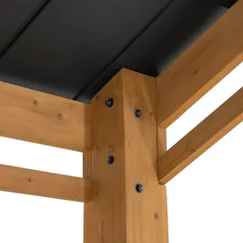 Sunjoy Carport Diran Zedernholz 336 cm x 603 cm Anthrazit FSC®