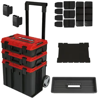 Einhell E-Case Tower Werkzeugkoffer 3-teilig rot|schwarz 440 x 385 x 605 mm
