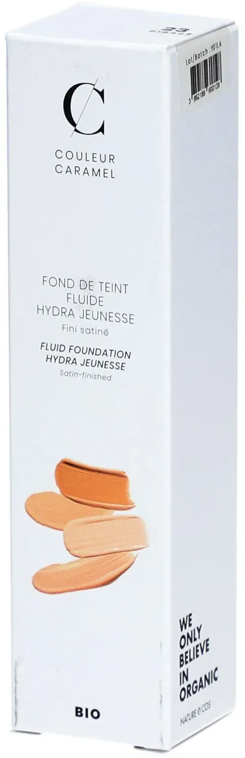 Couleur Caramel Fluide Foundation Hydra Jeunesse Bio - Satiniertes Finish Nr. 23