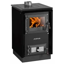 Justus Rustico-50 2.0 Stahl Schwarz/Abdeckplatte Emaille