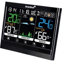 Levenhuk Weezer Teo TH50 Thermohygrometer, Thermometer + Hygrometer, Schwarz, Weiss