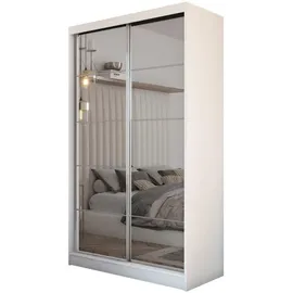 masseno Schwebetürenschrank FIORELLA 120 x 216 x 61 cm Weiß