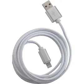 Peter Jäckel FASHION 1,5m USB Data Cable White für Apple Lightning mit Sync- und Ladefunktion