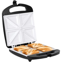 Teesa TSA3229B Toaster mit Keramikeinsätzen für 4 Sandwiches