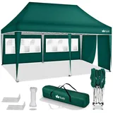 tillvex Partyzelt tillvex® Pavillon 3x6m Wasserdicht Gartenzelt Faltpavillon Partyzelt, (Pavillon 3x6m wasserdicht), Partyzelt mit Tasche für Garten grün