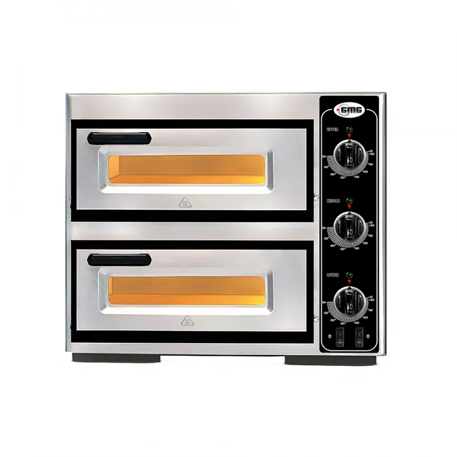 GMG Pizzaofen elektrisch mini für 1+1 Pizzen mit Ø 39 cm | 5,25 kW 400V