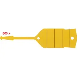 KS Tools Schlüsselanhänger mit Schlaufe, gelb, 500 Stück