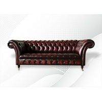 JVmoebel Chesterfield-Sofa Dunkelroter Dreisitzer Chesterfield 3-er Couch Modern Neu, Made in Europe rot