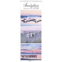 ALPHA EDITION GmbH & Co. KG Alpha Edition - Strandgeflüster – Momente am Meer 2026 XXL-Streifenkalender 25×69 cm, Wandkalender mit 3 maritimen Fotos pro Monat, hochwertiger Bildkalender Küsten & Strände