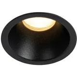 QAZQA - Moderner Einbaustrahler schwarz 35 mm IP44 - Abt