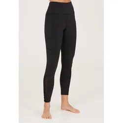 Trainingstights ATHLECIA "Elli", Damen, Gr. 46, EURO-Größen, schwarz, 80% Polyester, 20% Elasthan, unifarben, casual, Hosen, mit flachen Nähten und Quick Dry-Technologie