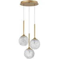 Nova Luce Mirano 1-flg. G9 30 cm gold transparent