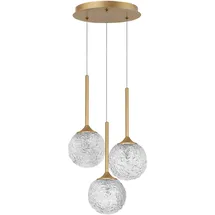 Nova Luce Mirano 1-flg. G9 30 cm gold transparent