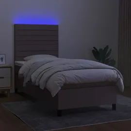 vidaXL Boxspringbett 100 x 200 cm Taupe