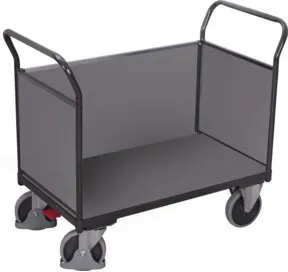 Cordes Dreiwandwagen RAL 7016 Holzoberfläche