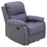 Femo Fernsehsessel FM-3231 Mikrofaser 83 x 101 x 94 cm Graublau mit Relaxfunktion