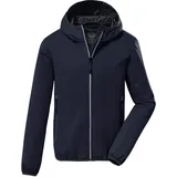 KILLTEC Jungen Lightweight Jacke, Leichte Jacke mit Kapuze, packbar KOS 167 BYS JCKT, dunkelnavy, 176, 38365-000