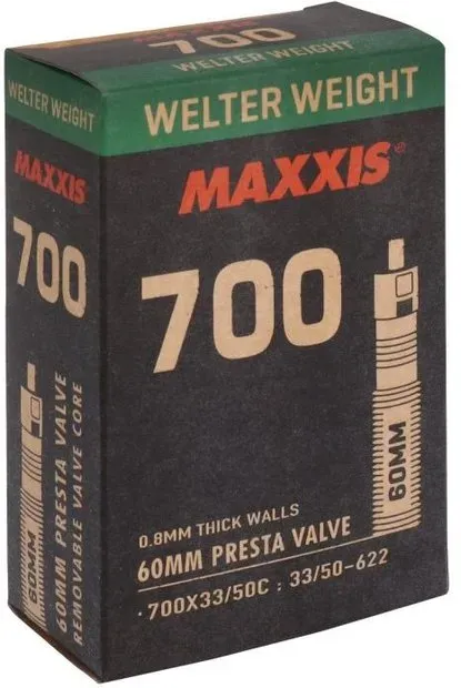 MAXXIS WelterWeight Schlauch 700x33/50 SV - 60 mm Schwarz Modell 2025