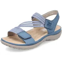 Rieker Damen Klassische Sandalen 64870, Frauen Sandalen,Sommerschuhe,Freizeitschuhe,offene Schuhe,Strandschuhe,blau (14),40 EU / 6.5 UK - 40 EU