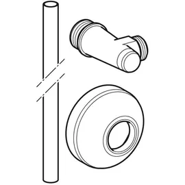 Geberit Eckventil 1/2" mit Rohr Rosette und 215085211