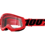 100% 100%, Unisex, Sportbrille, Strata 2 MTB Clear Lens, Rot