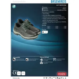 Reis Arbeitsschuhe SB SRA, Halbschuhe Glattleder 40