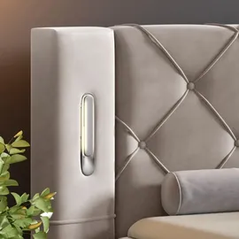 Fun Möbel Boxspringbett Dunkelbraun, Textil, 160x200 cm, Schlafzimmer, Betten, Boxspringbetten