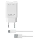 Cellular Line Cellularline Adaptive Fast Charger Kit 15W USB-C Samsung weiß (ACHSMKIT15WTYCW)