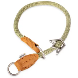 Rudelkönig Emma Zug-Stop-Halsband Khaki 1,2 cm x 45 cm