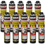 Isolbau - Bauschaum B1 - Montageschaum - PU-Schaum 10 x 750 ml - Pistolenschaum - 1K Brandschutzschaum - Dämmschaum - Abdichtung, Wärmedämmung und Schalldämmung