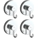 Wenko Haken 4er Set Vacuum-Loc Silber