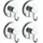 Wenko Haken 4er Set Vacuum-Loc Silber