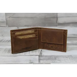 GREENBURRY Vintage 1705-Wulf Herren Geldbörse braun