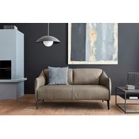 W.Schillig 2-Sitzer »sally«, mit Metall-Winkelfüßen in Schwarz pulverbeschichtet, Breite 154 cm braun